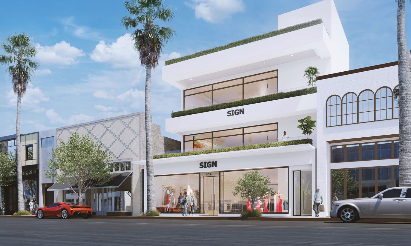 Existing building at 414 N Beverly Drive