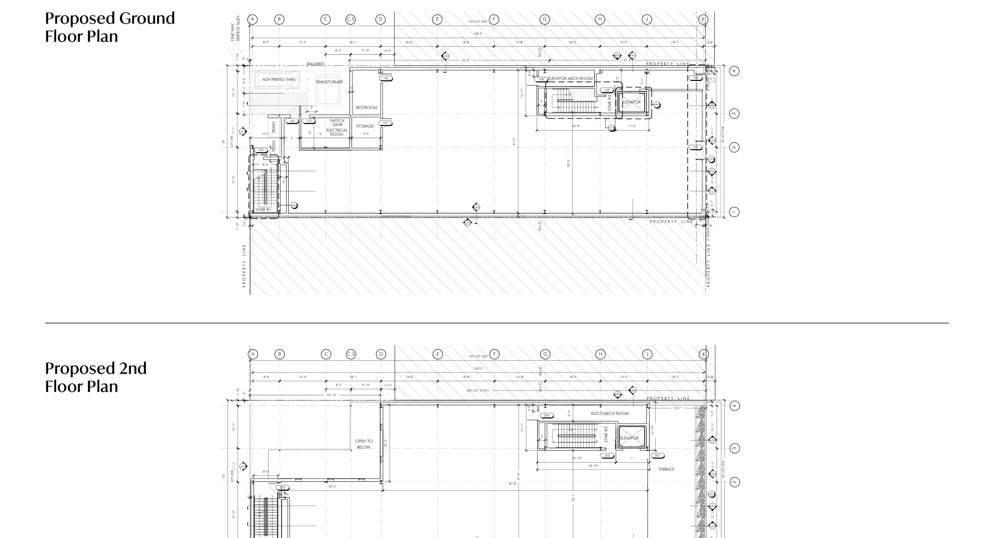 Proposed Ground Floor and 2nd Floor Plans